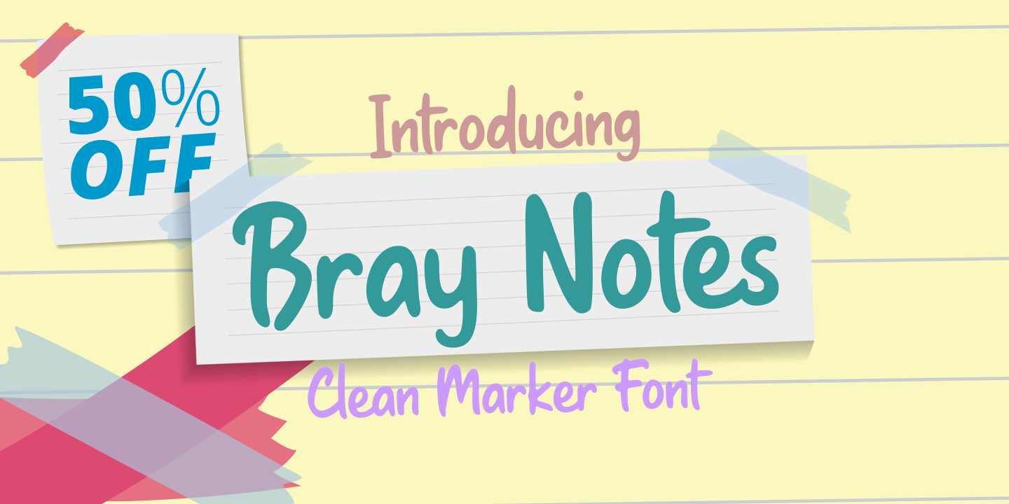 Beispiel einer Bray Notes Regular-Schriftart